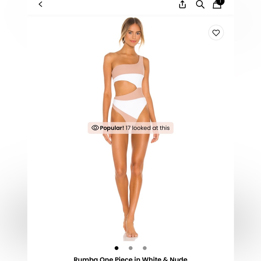 Stylish One-Shoulder Swimsuit in White and Nude